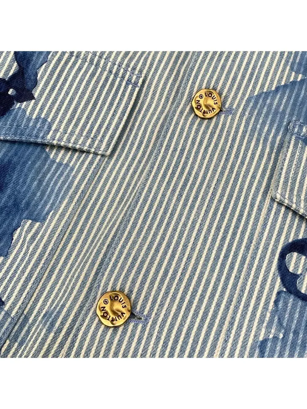 Louis Vuitton Striped Work Denim Jacket #300489L12B
